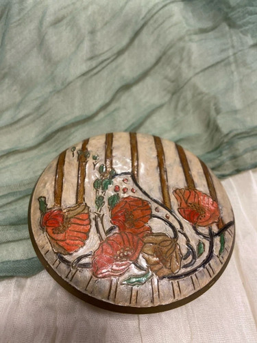 Scatola ottone decorato